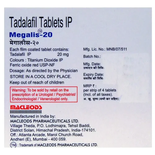 Megalis 20 Tablets IP